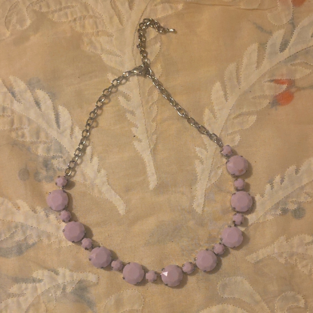 Elegant Lavender Faux Gem Necklace